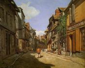 克劳德莫奈 - Le Rue de La Bavolle at Honfleur